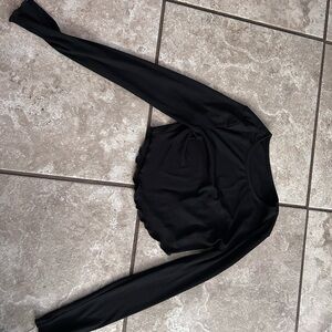 Elegant Black Long Sleeve Women's Top